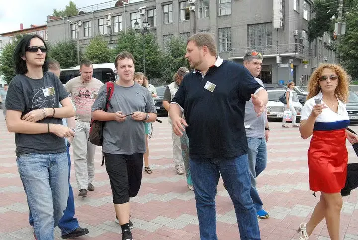 With Nikita Belykh, a former governor of Kyrov Oblast (now serving time in prison), 2011
