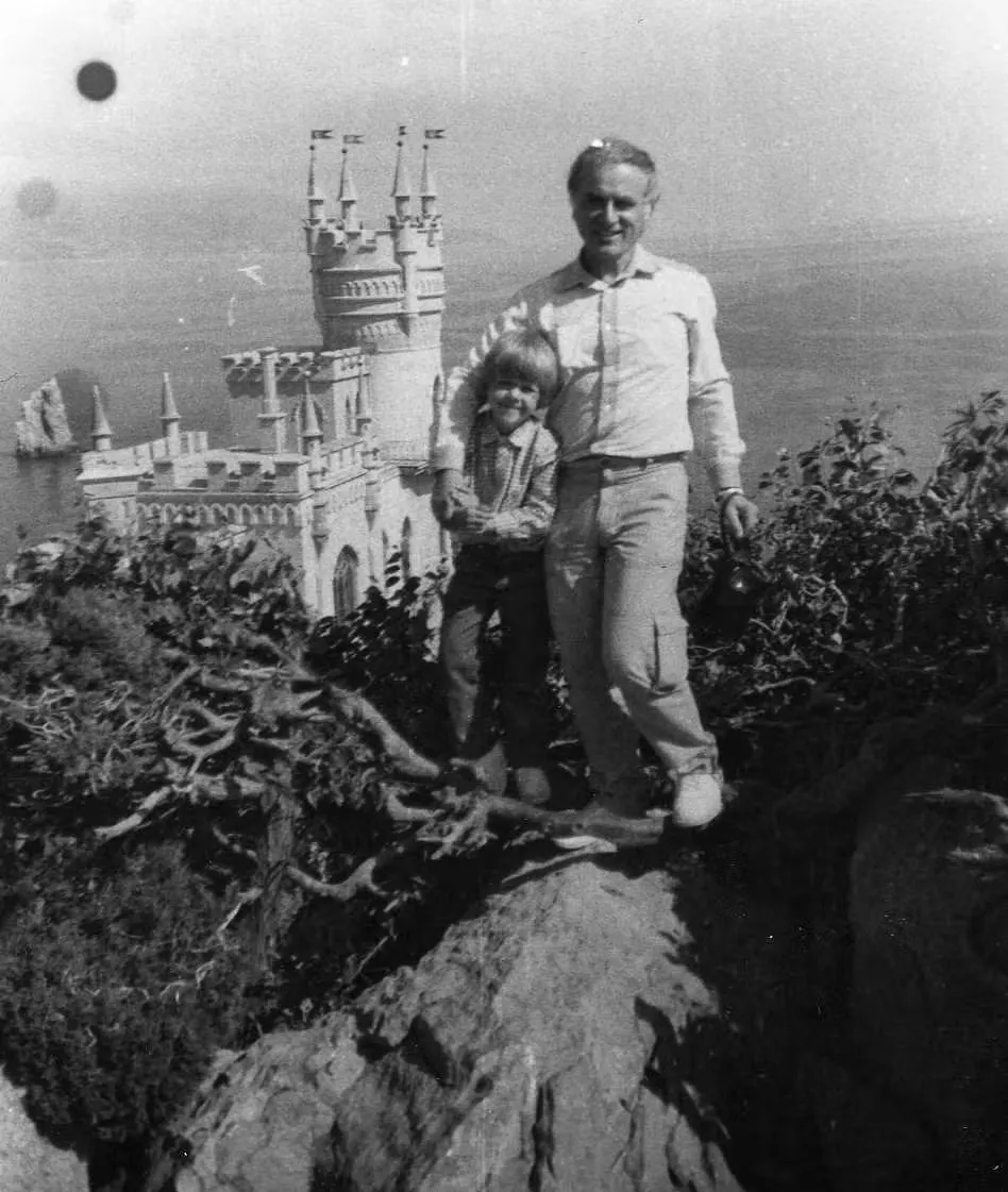 In Crimea with my father, circa 1988
